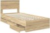vidaXL Bettrahmen Sonoma-Eiche 75 x 190 cm Ingenieurs Holz 3408035 Bild 5