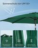 Songmics Sonnenschirm mit UV-Schutz bis UPF 50+, knickbar, Metall / Polyester grün, Ø 3 x 2,52 m Bild 5