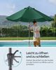Songmics Sonnenschirm mit UV-Schutz bis UPF 50+, knickbar, Metall / Polyester grün, Ø 3 x 2,52 m Bild 2