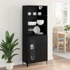 vidaXL Highboard Schwarz Eichen-Optik 69,5 x 34 x 180 cm Holzwerkstoff 3416101 Bild 4
