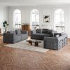 Modular Sofa Einzelsitz Schlafsofa 2-in-1 mit Armlehnen-Ablagefach, Stahlrahmen, rutschfest, flexibel kombinierbar Bild 3