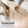 bümö Mehrzweckschrank 80cm breit, Aktenschrank o. Schuhschrank hoch, Regal Schrank-Kombi, Küchenschrank in grau aus Holz, Vorratsschrank & Haushaltsschrank mit Metallgriffen, 4770-5-5-BM Bild 2