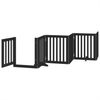 vidaXL 9-tlg. Hundetor mit Tür Faltbar Schwarz 450 cm Pappelholz 3155653 Bild 4