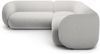 Micadoni Ecksofa Kate 5-Sitzer Samt Hellgrau Bild 2