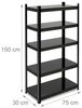Relaxdays Metall Schwerlastregal Schwarz 5 Ebenen Bild 5