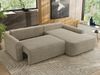 Ecksofa, L-förmiges, lose Kissen, DL-Schlaffunktion, (H 100 x T 187 x B 273 cm) - CUBO L - Struktur Dunkelbeige - rechte Seite Bild 4