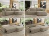 Ecksofa, L-förmiges, lose Kissen, DL-Schlaffunktion, (H 100 x T 187 x B 273 cm) - CUBO L - Struktur Dunkelbeige - rechte Seite Bild 2