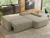 Ecksofa, L-förmiges, lose Kissen, DL-Schlaffunktion, (H 100 x T 187 x B 273 cm) - CUBO L - Struktur Dunkelbeige - rechte Seite Bild 3