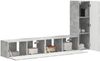 vidaXL TV-Schrankset Wandmontiert 3 pcs Beton Grau Holzwerkstoff 3408991 Bild 3