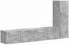 vidaXL TV-Schrankset Wandmontiert 3 pcs Beton Grau Holzwerkstoff 3408991 Bild 2