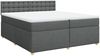 vidaXL Boxspringbett mit Matratze Dunkelgrau 200x200 cm Stoff 3289102 Bild 3