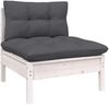 vidaXL 8-tlg. Garten-Lounge-Set mit Kissen Weiß Kiefer Massivholz 3096654 Bild 4