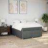 vidaXL Boxspringbett mit Matratze Dunkelgrau 140x200 cm Stoff 3285575 Bild 3