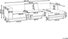 Ecksofa 5-Sitzer VENG Stoff Hellbeige linksseitig Bild 2