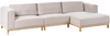 Ecksofa 5-Sitzer VENG Stoff Hellbeige linksseitig Bild 4