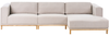 Ecksofa 5-Sitzer VENG Stoff Hellbeige linksseitig Bild 1