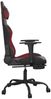 Gaming-Stuhl mit Fußstütze Schwarz und Weinrot Kunstleder, Drehbar [3143660] Bild 4