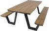 Garten-Essgruppe >Arezzo< in teaklook, Polywood - 200x75x177,5cm (BxHxT) Bild 3