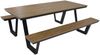 Garten-Essgruppe >Arezzo< in teaklook, Polywood - 200x75x177,5cm (BxHxT) Bild 2