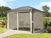 TOOLPORT Gartenpavillon 3x3,65 m mit Stahldach - Hardtop Pavillon mit 4 Seitenteilen und Moskitonetzen in Cream Bild 2