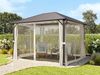 TOOLPORT Gartenpavillon 3x3,65 m mit Stahldach - Hardtop Pavillon mit 4 Seitenteilen und Moskitonetzen in Cream Bild 4