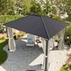 TOOLPORT Gartenpavillon 3x3,65 m Stahl-Dach mit Moskitonetzen und Seitenteilen in cream Bild 5