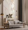 Sitzgruppe/Sofa Set - Wohnzimmergarnitur "Sunflower" 3+3+1-mit Hocker Beige Bild 3