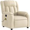 vidaXL Massage-Relaxsessel, cremefarbener Stoff 3206256 Bild 3