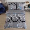 Buymax Bettwäsche Wave, Bettgarnitur, Bettbezug Set, Renforcé: 100% Baumwolle, 2 teilig, mit Reißverschluss, gemustert, Kreise, Grau, Türkis, 135x200 cm Bild 2