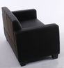 Modular 2er Sofa Couch Lyon Loungesofa Kunstleder 136cm ~ schwarz Bild 3