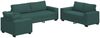 vidaXL 3-teiliges Sofa-Set mit Kissen, dunkelgrüner Stoff 3324654 Bild 2