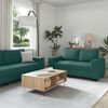 vidaXL 3-teiliges Sofa-Set mit Kissen, dunkelgrüner Stoff 3324654 Bild 1
