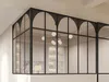 Vente-unique - ARCADEA Innenglaswand MetallGlas Schwarz - B 120 cm x H 130 cm x L 180 cm Bild 2