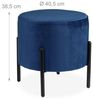 Relaxdays Blauer Samthocker Bild 4