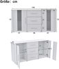Merax Sideboard Kommode TV-Schrank, Lowboard, mit 16 Farben LED-Leuchten für Esszimmer Wohnzimmer,140*35*70cm Bild 4