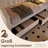 Flieks Daybett, Polsterbett Schlafsofa 90x200cm 2 Schubladen/ Leselicht/ Ladefunktion Bild 4
