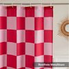 FOUORTUNATE-BEE Duschvorhang Karierter Duschvorhang für Badezimmer Hübsches Retro-Schachbrettmuster Breite 180 cm (Duschgardine in Vintage-Ästhetik, maschinenwaschbar, Stoffduschvorhang) Bild 4