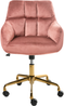 Schreibtischstuhl PALMDALE Samtstoff Rosa Bild 5