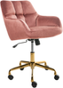 Schreibtischstuhl PALMDALE Samtstoff Rosa Bild 4