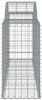 vidaXL Gabionen mit Hochbogen 3 Stk. 200x50x80/100 cm Verzinktes Eisen 3146300 Bild 5