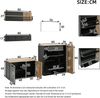 Merax Garderoben-Set, Schrank, Kommode, Spiegel, 2 Schuhschrank, ohne Dekoration, Garderobenpaneel mit Spiegel, Hutablage und 4 Haken, Schuhschrank mit Schuhbank Bild 4