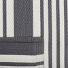 Outdoor Teppich schwarz-hellgrau 120 x 180 cm Streifenmuster DELHI Bild 5