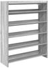 vidaXL Schuhregal Grau Sonoma 80x25x100 cm Holzwerkstoff 859901 Bild 2