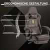 SUKIDA Gaming Chair Computerstuhl Fußstütze Bürostuhl Ergonomisch Braun Bild 5