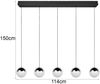 LED Pendelleuchte SENTA 5-flammig höhenverstellbar, Licht neutralweiß, B: 114cm Bild 3