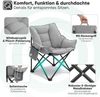Sekey 2er Campingstuhl Gepolstert Klappstuhl Camping Faltstuhl Angelstuhl bis 130 kg, mit Seitentasche und Tragetasche Bild 3