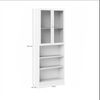 Dmora Bücherregal Chedeng, Büroregal, Mobiler Buchhalter, Bücherbrett, 79x28 h203 cm, Weiß Bild 3