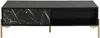 Vente-unique - CIEMILA Couchtisch Holz, Platte Schwarz - B 60 cm x H 38 cm x L 120 cm Bild 2