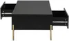 Vente-unique - CIEMILA Couchtisch Holz, Platte Schwarz - B 60 cm x H 38 cm x L 120 cm Bild 5
