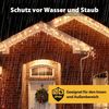 SALCAR LED Eisregen Lichterkette Außen, 200er Lichtervorhang Fenster 8m Weihnachten Beleuchtung (5m Lichterkette + 3m Stromkabel) Bild 3